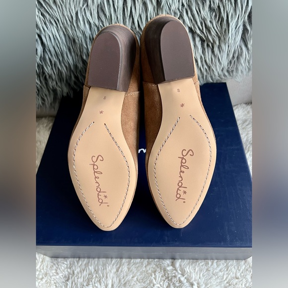 $158 Splendid Paige Western Boot ANKLE BOOTIE SUEDE light camel brown - Picture 3 of 10